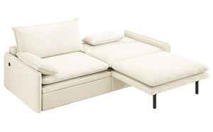 Canapé-lit convertible 3 places inclinable - Tissu Chenille, assise profonde, canapé nuage moderne avec rangement et port USB pour salon et hôtel - Product Image 6