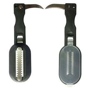 K691 Plastic Fish Skin Scraping <b>Brush</b> with Stainless Steel Blade Dishwasher Safe Kitchen Accessory - Product Image 5