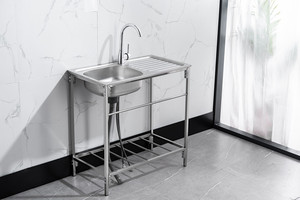 Laundry Outdoor Portable Stainless Steel Garden Park <strong>Camping</strong> Easy to Clean <strong>Sink</strong> Freestanding Commercial Wash Farm Kitchen <strong>Sink</strong> - Product Image 3