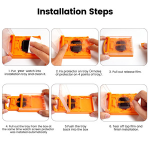 Protector de Pantalla de Tercera Generación Fácil de Instalar para <span class=keywords><strong>Apple</strong></span> <span class=keywords><strong>Watch</strong></span> Series 7 6 5 45mm <span class=keywords><strong>SE</strong></span> 44 con Kit de Instalación Fácil - Product Image 2