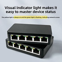 Adaptateur de câble réseau Gigabit RJ45 1 à 5 ports, connecteur 5 ports, accès Internet simultané, RJ45 noir