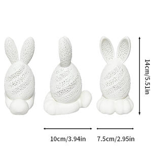 Lanterne LED Lapin de Pâques Imprimée en 3D en Gros, Lampe Lapin Creuse en Plastique, Décoration de Fête, Veilleuse de Vacances, OEM - Product Image 5