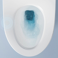 Toilette intelligente en céramique monobloc Toilette intelligente à double chasse d'eau avec veilleuse LED pour la maison et l'appartement