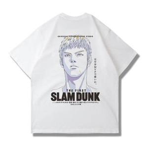 Camiseta de <span class=keywords><strong>Manga</strong></span> Corta de Franela 100% Algodón para Hombre, Estilo Urbano, con Diseño de Anime Japonés 'Slam Dunk' de Tyrannosaurus Studio - Product Image 4