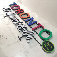 Tablero de logotipo de tienda al aire libre, letrero electrónico acrílico de canal 3D iluminado personalizado, letrero de letra con luz Led