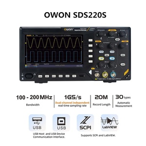 Oscilloscope numérique SDS220S, 2 canaux, largeur de bande 200Mhz, longueur d'enregistrement 20M + 25MHz, taux d'échantillonnage AWG 1GSa/S, résolution 8 bits - Product Image 3