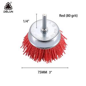 DELUN <span class=keywords><strong>Brosse</strong></span> à fil abrasif en nylon de 3 pouces, roue et <span class=keywords><strong>brosse</strong></span> à gobelet, ensemble de 3 brosses à <span class=keywords><strong>perceuse</strong></span> en nylon pour le <span class=keywords><strong>nettoyage</strong></span> - Product Image 3