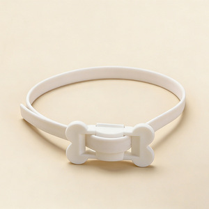 <span class=keywords><strong>Collar</strong></span> Ajustable de Silicona con Diseño de Dibujos Animados para Perros y Gatos, con Hebilla de Plástico y Metal y Patrón Monocromático - Product Image 4