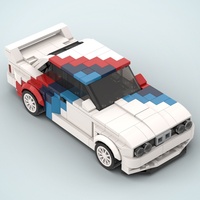 Blocs de construction MOC compatibles 53544 Blanc E30, cadeau éducatif, voiture de course DTM, briques de construction en plastique tricolores, jouets
