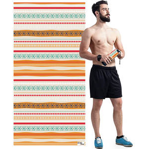 Serviette de plage promotionnelle en microfibre à séchage rapide, personnalisable, douce et absorbante - Product Image 1