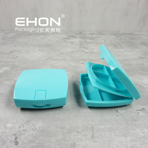 Wholesale Portable Square Double Layer Eye Shadow Case Empty ABS Injection Color <b>Blush</b> Compact Palette Packaging Custom Order - Product Image 3