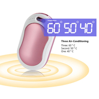Banque d'alimentation portable 10000mAh, cadeaux d'hiver, mini lampe torche LED de poche, chauffe-mains rechargeable double face