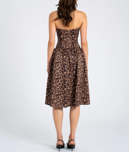 Женские кружевные вечерние платья без рукавов с леопардовым принтом - Product Image 5