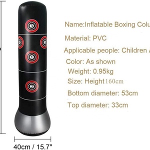 Saco de Boxeo Inflable Vertical de 160 cm para Adultos, Saco de Boxeo Inflable Independiente, Juguetes, Venta Caliente de Fábrica - Product Image 4