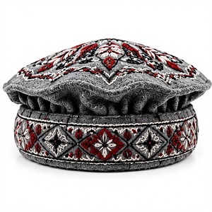 Vente en gros de chapeaux afghans pour homme, en laine beige, Chitrali Pakol, chapeau d'hiver traditionnel fait à la main, chaud et confortable, chapeau tribal Topi, chapeaux afghans pour homme - Product Image 6