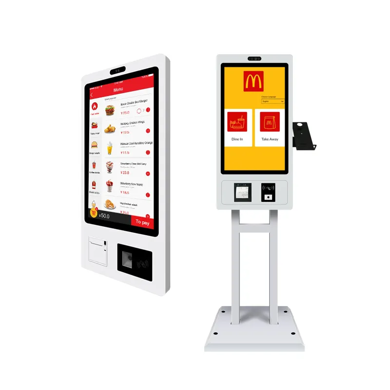 touchscreen sdk desktop stand tablet terminal zahlung kiosk selbstbedienung bestellung kiosk maschine für restaurant