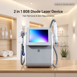 Appareil professionnel de beauté à double fonction, homologué CE, de type table, pour l'épilation au laser diode et l'élimination des tatouages et des pigments par picoseconde - Product Image 1