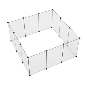 Rimovibile trasparente PP pannello morbido in plastica moderno rettangolo Pet box 12 confezioni per piccoli animali uso esterno - Product Image 2