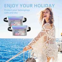 ZONYSUN sac de taille étanche Fanny Pack IPX8 sac étanche avec sangle élastique réglable pour courir la natation