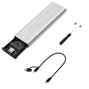 Boîtier de <span class=keywords><strong>disque</strong></span> <span class=keywords><strong>dur</strong></span> <span class=keywords><strong>externe</strong></span> SSD à double protocole NVMe + NGFF en aluminium M.<span class=keywords><strong>2</strong></span> le plus vendu avec adaptateur USB 3.0 vers M.<span class=keywords><strong>2</strong></span> - Product Image 1