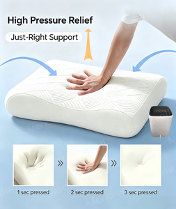 Oreiller ergonomique respirant en Tencel avec couche d'air pour un sommeil profond, noyau en silicone de qualité alimentaire pour le soin du cou - Product Image 2