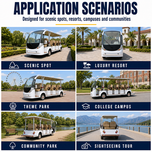Voiture de tourisme multi-passeagers personnalisable, directement d'usine, pour sites touristiques, stations balnéaires et parcs, autonomie de 60 à 140 km, longue distance - Product Image 6