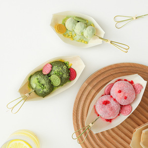 Platos Desechables de Madera con Forma de Barco, Ovalados, de 0.3mm de Grosor, para Servir Aperitivos, Postres y Sushi para Llevar - Product Image 4