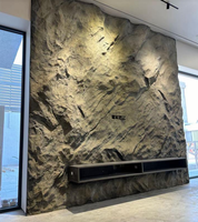 Panneau mural en pierre PU, revêtement en faux briques artificielles, similaire au panneau mural Phomi, imperméable, décoration extérieure, placage pour façade de maison