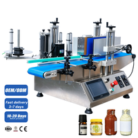 Machine d'étiquetage automatique de table pour flacons de peptides, pots et bidons ronds en plastique ou en métal de 2 ml