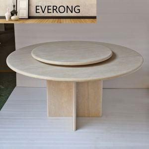 Tavoli da Pranzo in Travertino <span class=keywords><strong>Romano</strong></span> Fatti a Mano in Stile Nordico, Arredamento Moderno per la Casa - Product Image 2