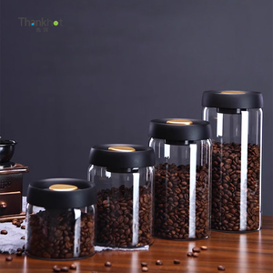 감히트 핫 400ml 800ml 1.2L 가정용 식품 신선도 유지 고진공 내장 펌프 뚜껑 밀폐형 붕규산 유리 용기 - Product Image 4