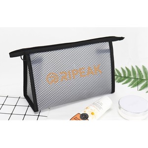 Borsa personalizzata impermeabile per <span class=keywords><strong>Make</strong></span> <span class=keywords><strong>Up</strong></span> con cerniera cosmetica Mini da toilette personalizzabile Organizer per trucco in rete di Nylon - Product Image 6