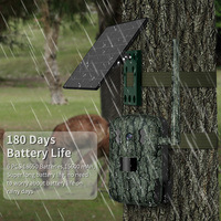 Caméra de Chasse 4G LTE Cellulaire JerderFo A8 Ucon avec Diffusion en Direct, Caméra Piège Photo Faune 940 Sans Lueur, Panneau Solaire
