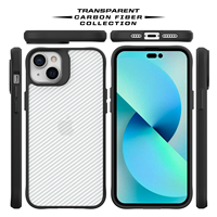 Coque en fibre de carbone robuste pour homme d'affaires Frost pour iPhone 14 Pro Max noir TPU PC couverture mobile pour Apple iPhone 13 Mini coque de téléphone
