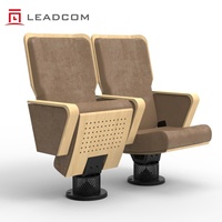 LEADCOM L-T01 Siège fixe moderne pour public, chaise de théâtre à bascule à une seule jambe pour auditorium et salle de conférence