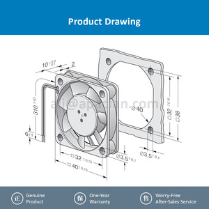 พัดลมระบายความร้อนอุตสาหกรรมขนาดเล็กความเร็วสูง ebm-papst 405FH 40 มม. แบบ DC Axial - Product Image 4