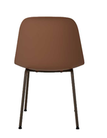Chaise de salle à manger simple et robuste avec structure métallique, couleur personnalisable pour projets hôteliers FF&E