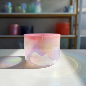 ชามคริสตัลใสสำหรับร้องเพลง432Hz/440Hz เสียงบำบัดโยคะด้วยการไล่ระดับสี - Product Image 1