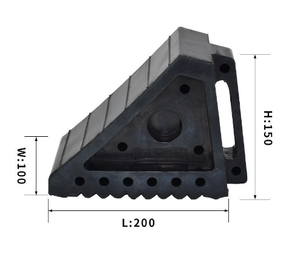 Wesure - Tope de Seguridad para Ruedas, 200x100x150mm, de Goma, Duradero, Tipo Cochera, Equipo de Estacionamiento - Product Image 3