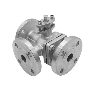 Válvula de bola de 3 vías con control manual, flangeada, de acero inoxidable 304, DN80 (3 pulgadas), tipo L, ANSI 150 (Clase 150) - Product Image 6