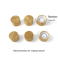Emballage cosmétique bouteille vide capacité 50/60/80/100/120ml couvercle en bambou grain de bois matériau PP avec joint de pompe pour crème pour le visage