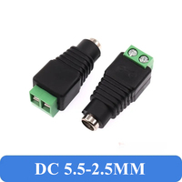 Connecteur d'alimentation CCTV XL neuf, DC 5,5*2,1 5,5*2,5MM 12V, prise mâle, boîtier ABS, accessoires CCTV