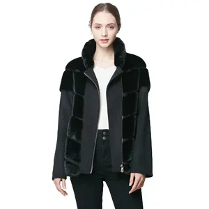 OEM Style Factory Cheap Price High Quality Eco Fur Custom Design Short Jacket Colored Fur Coat