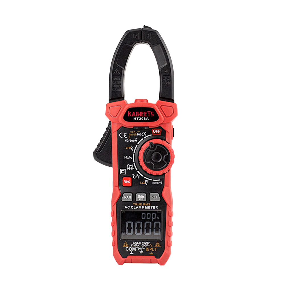 2022 Best Selling Digital Clamp Meters Kaiweets HT208A Multifunction True RMS Electrical Clamp Meters