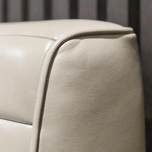 Lit rembourré Roger, taille double, tissu en coton et lin italien, design minimaliste flottant, mobilier de chambre principale - Product Image 3