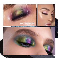 Palette de fards à paupières professionnelle 5 couleurs scintillantes, haute pigmentation, waterproof, longue tenue, pour le quotidien et les voyages