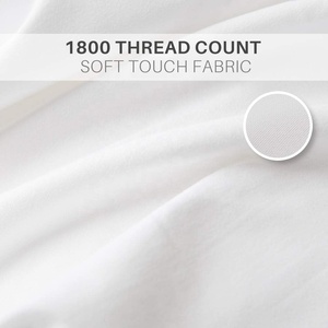 Parure de draps 4 pièces en microfibre de polyester 1800 fils, douce, sans plis, poches profondes de 16 pouces, hypoallergénique - Product Image 4