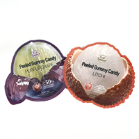 Sachet d'emballage alimentaire OEM de forme irrégulière unique pour bonbons gélifiés aux fruits à cœur moelleux
