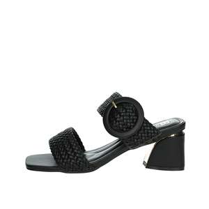 Sandali con Tacco da Donna Laura Biagiotti, Neri con Cinturino Intrecciato e Tacco Largo - Product Image 1