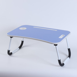 Fabrika ucuz MDF taşınabilir katlanır dizüstü bilgisayar masası ahşap katlanır bilgisayar masası yatak - Product Image 2